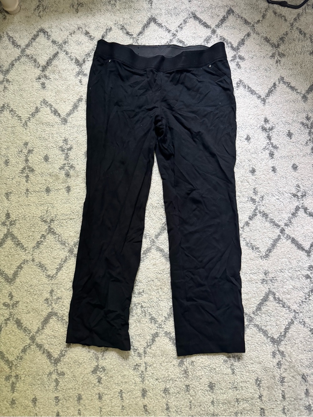 INC International Concepts Black Straight-Leg Pants